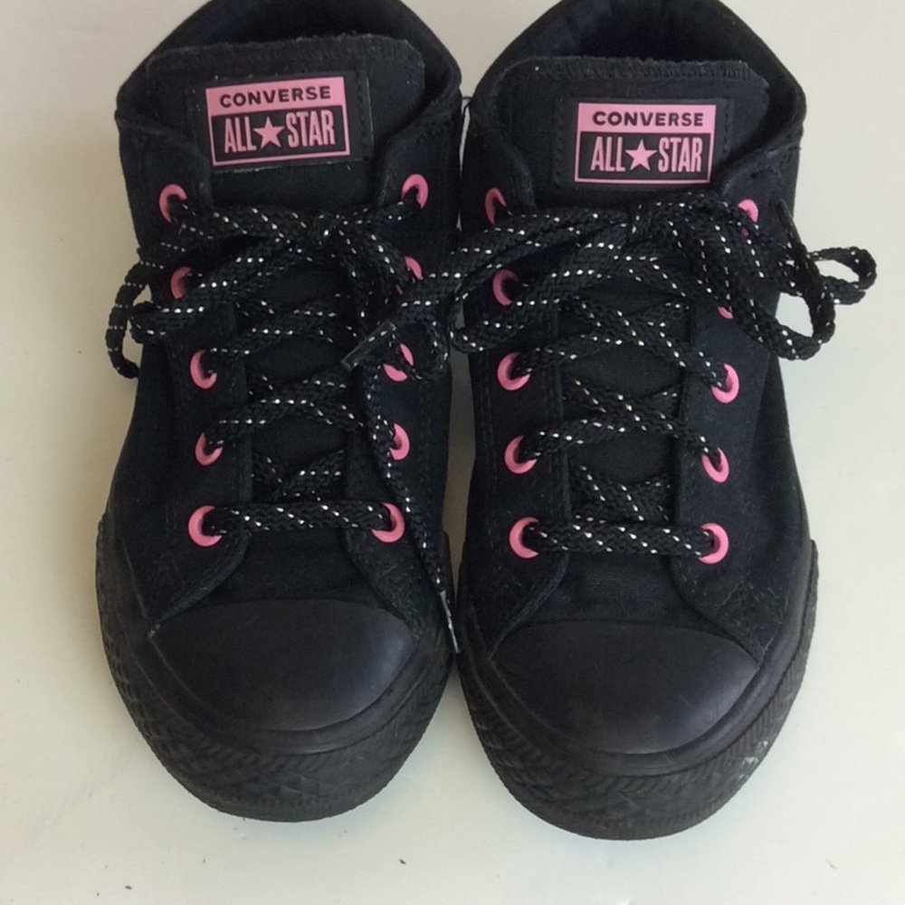 Converse All Star Chuck Taylor Girls Black Shoes Sz 3